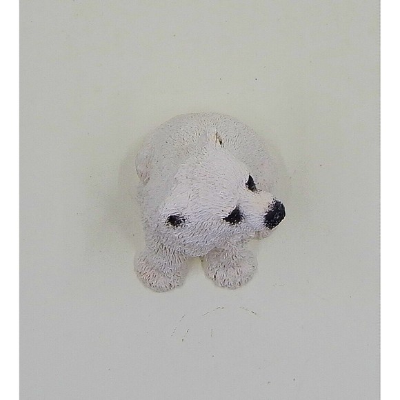 Stone Critters Littles Polar Bear Cub SCL-198 White Sitting - Picture 5 of 8